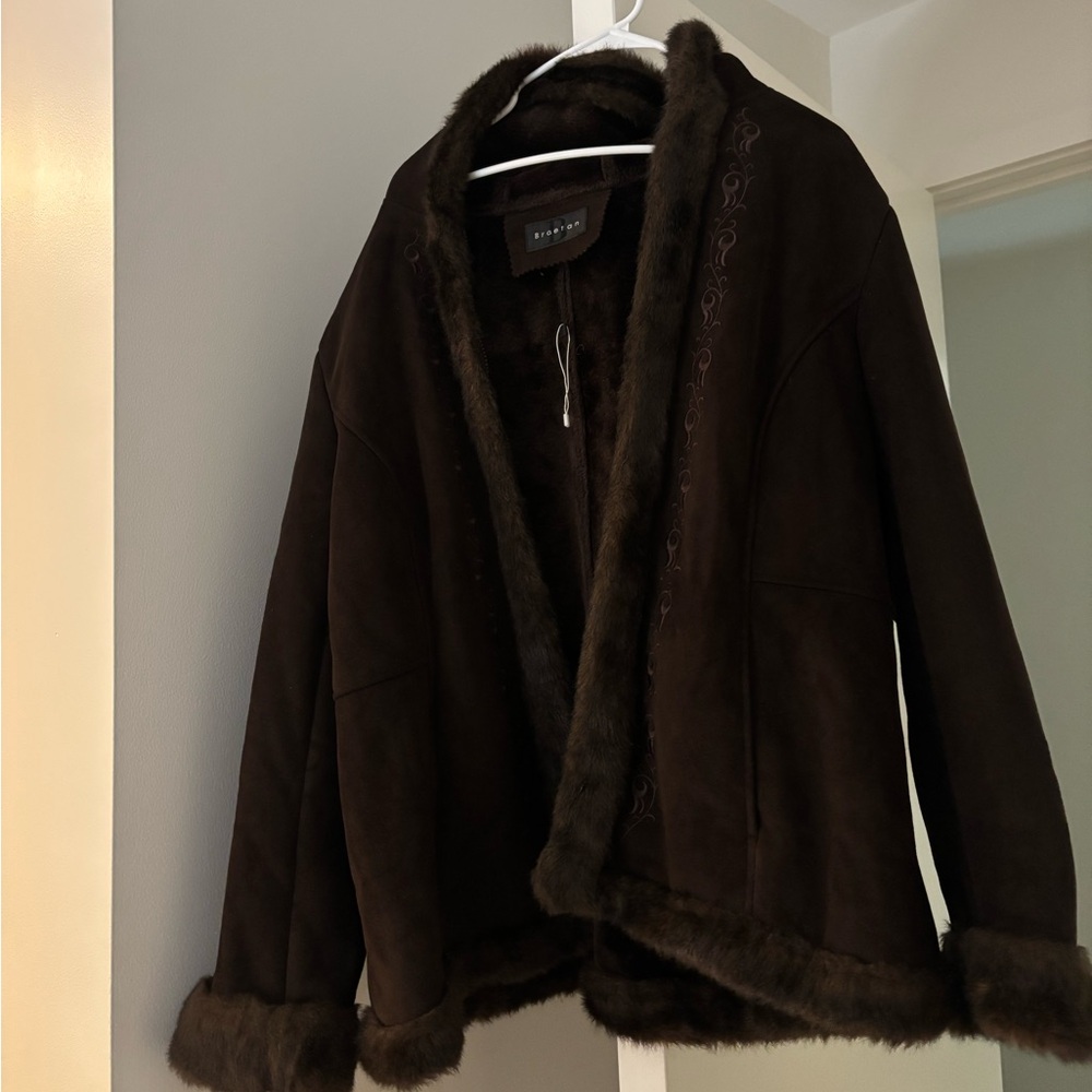 Braetan Dark Brown Fur-Lined Jacket